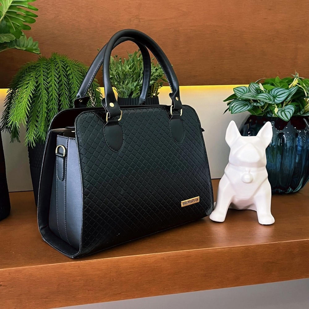 Bolsa Feminina Media Elegante de Mão e Alça Transversal Bolsa Femenina Tiracolo