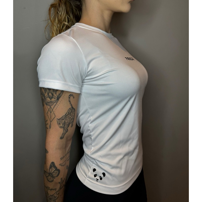 camiseta dry fit feminina com proteção uv para academia/corrida/treino (BL01)