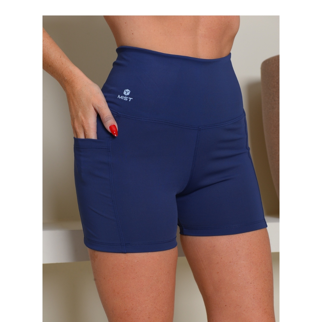 SHORT POLIAMIDA COM BOLSO ZERO TRANSPARÊNCIA REF:025