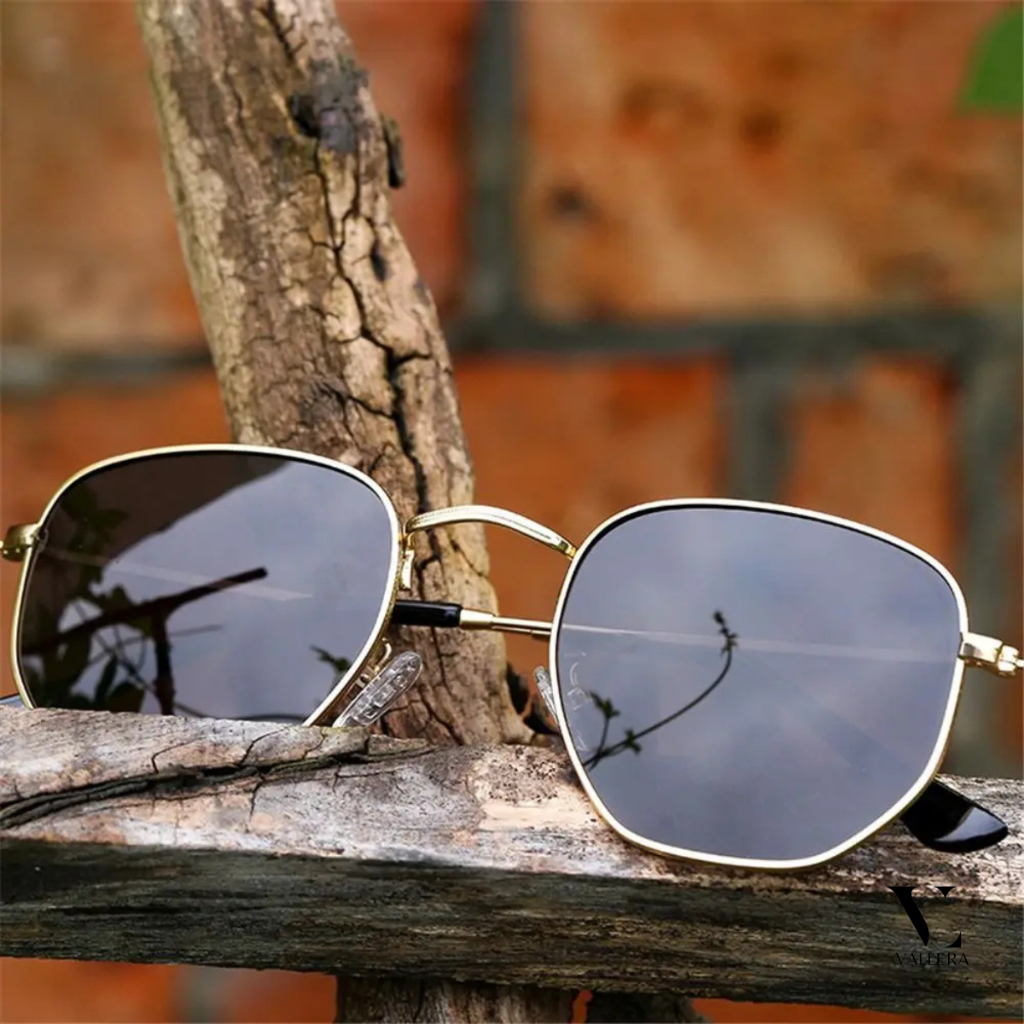 Óculos De Sol Masculino Feminino Hexagonal Original