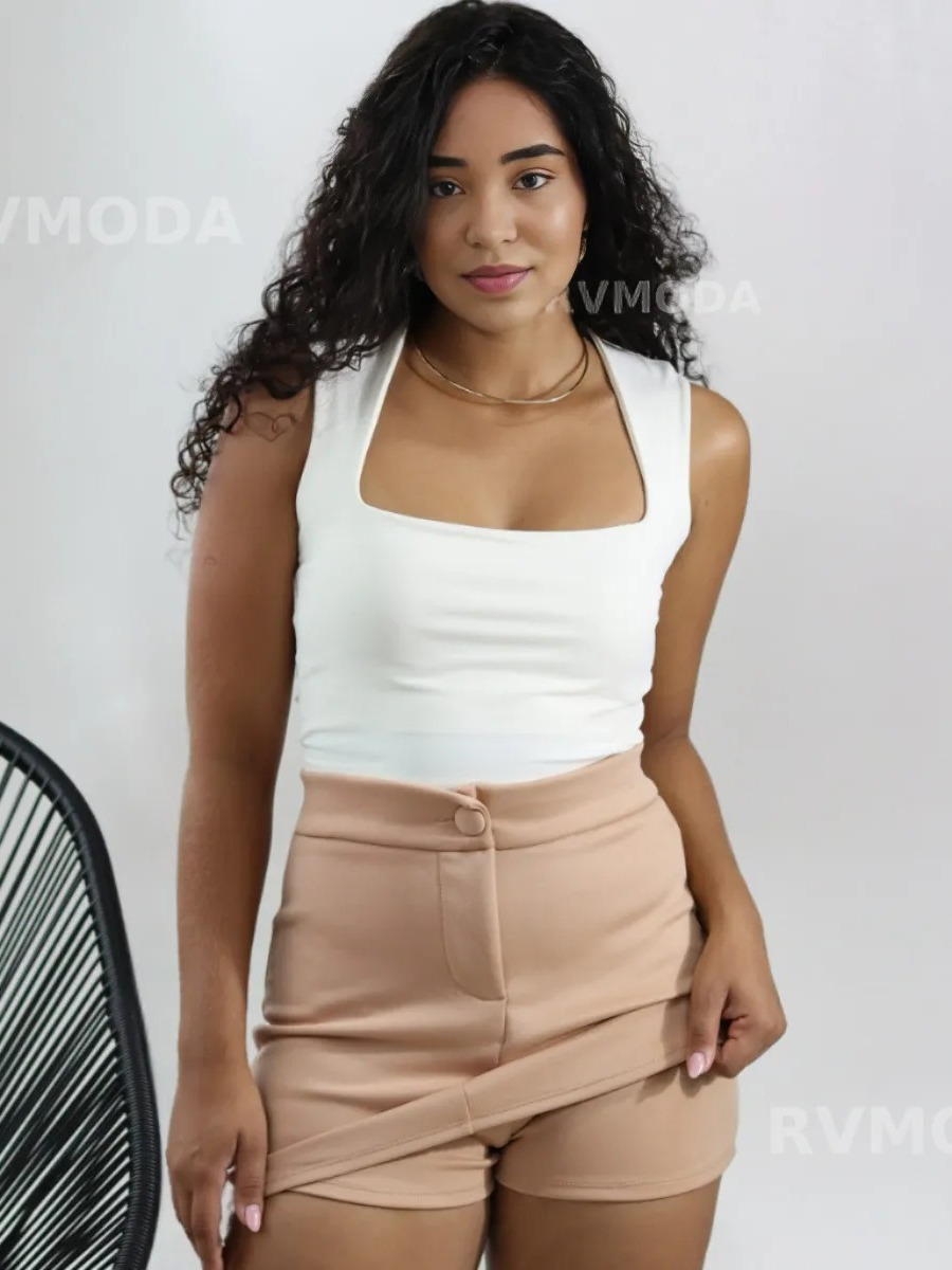 Short Saia Feminino Alfaiataria Cintura Alta – Promoção, Tendência 2025, Elegante e Confortável