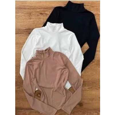 Blusa Feminina Cacharrel Segunda Pele Gola Alta Manga Longa