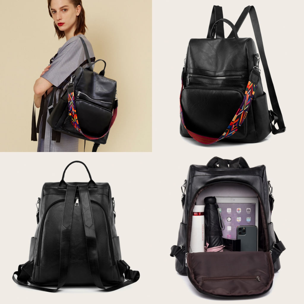 Mochila Bolsa Feminina GRANDE Escolar Trabalho Viagem Couro Sintéticos