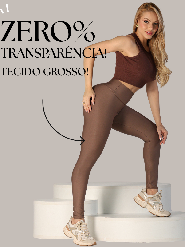 Calça Legging de Cintura Alta para Academia Feminina Esportiva Modeladora Cores Verão