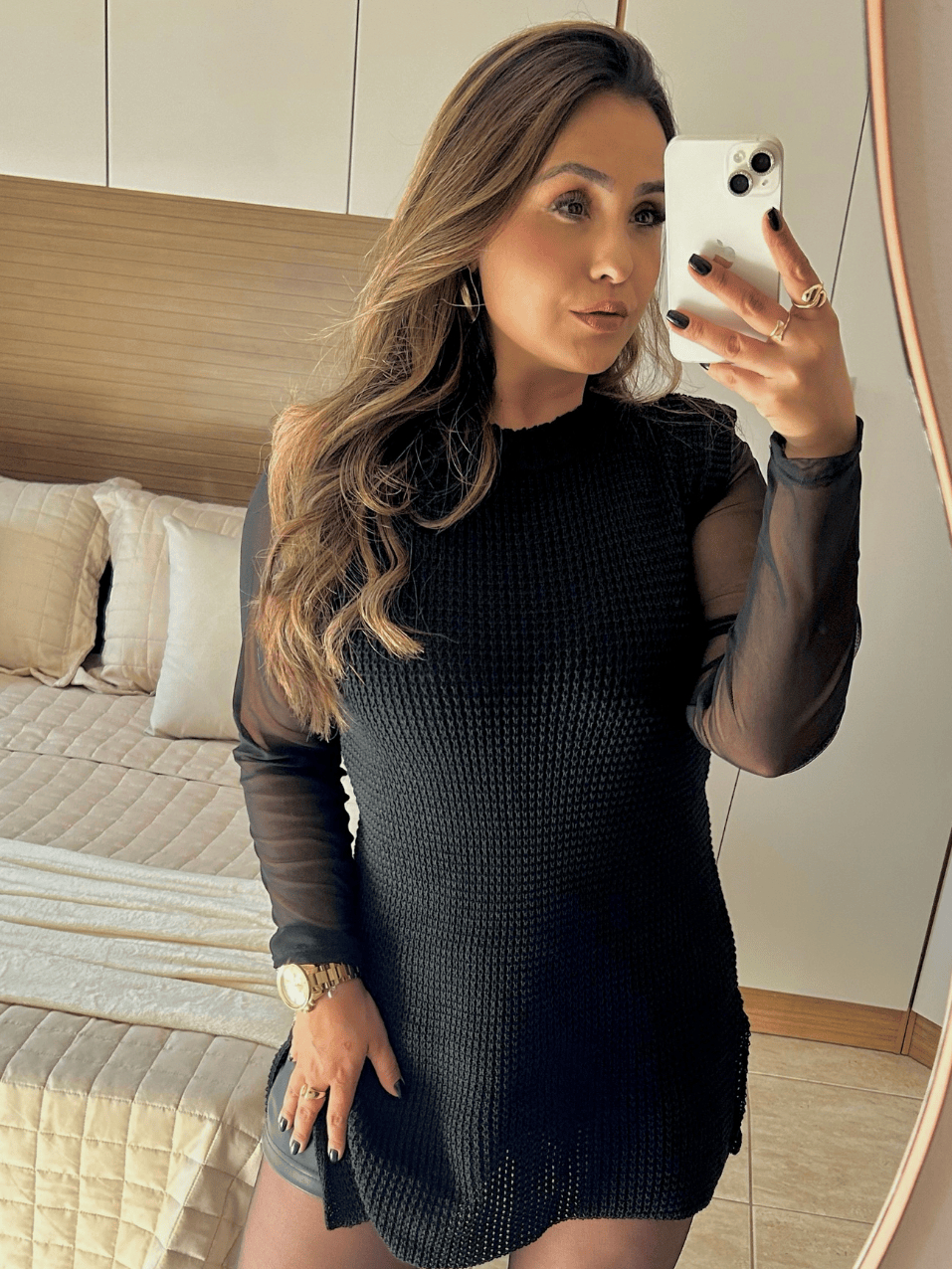 Max Colete Tricot Fenda Lateral Vest Leg Pullover Tricô Moda Inverno 2026