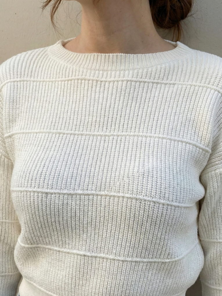 Blusa Cropped Feminino Tricot Manga Longa Grosso Blogueira Inverno Estiloso Quentinho
