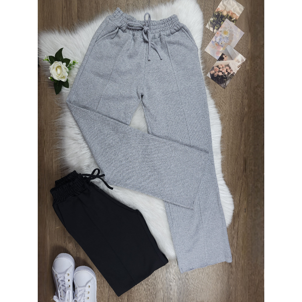 Calça Feminina Moletom Pantalona - Moda Gringa Casual Elegante (P M G GG)
