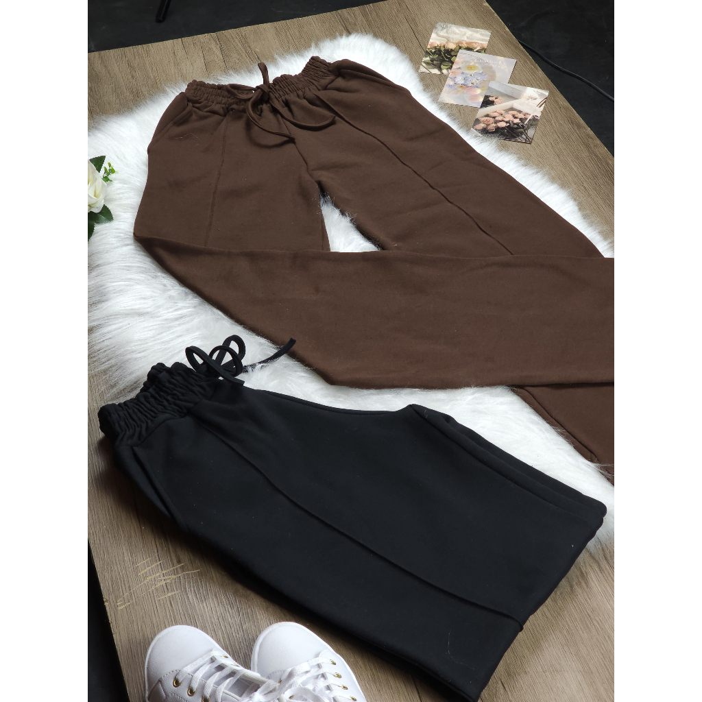 Calça Feminina Moletom Pantalona - Moda Gringa Casual Elegante (P M G GG)