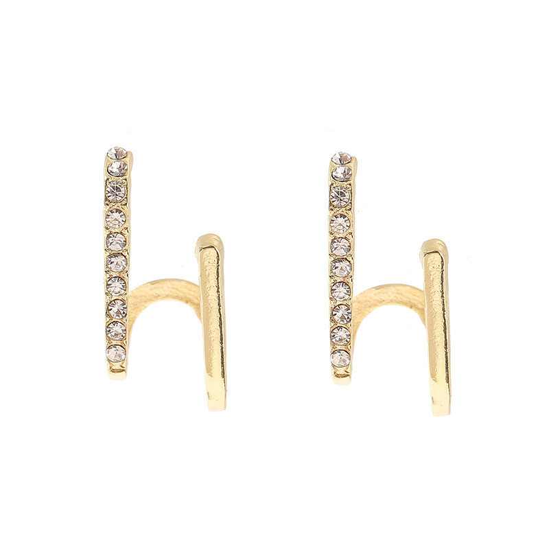 1 par de brincos de strass super brilhantes de estilo simples para mulheres, adequados para trabalho e encontros